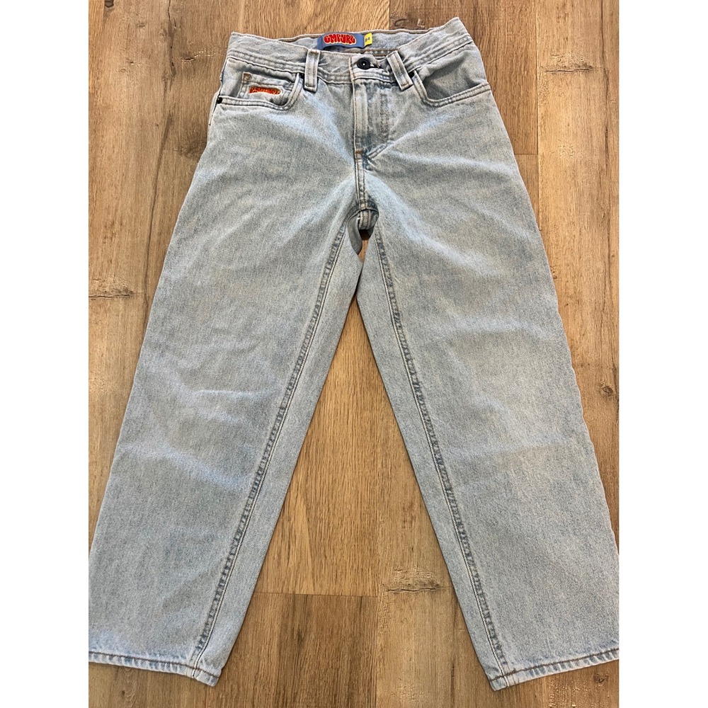 Empyre Kids Loose Fit Light Wash Skate Jeans Size 24 Streetwear Kidcore Grunge